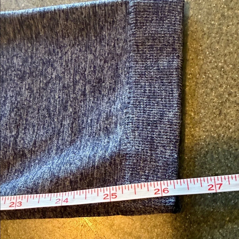 Womens High Waisted Fleece Lined‎ Leggings Heather Blue Marl Activewear Lounge